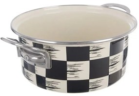 Orion Šachovnice Lem zománcozott edény, 2,2l, átmérő 20 cm, 20 cm átmérőjű
