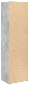 betonszürke színű szerelt fa magasszekrény 50 x 41 x 185