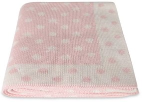 Baby Baby Dots rózsaszín pamut gyerek takaró, 90 x 90 cm - Homemania Decor