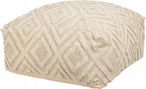 Dekorációs Puff Nappaliba Pamut Puff 60x60 cm Puha Ülőfelület