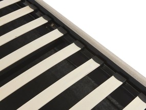 Fejtámla Nélküli Bézs Színű Minimalista Ágykeret 180 x 200 cm DINAN Beliani