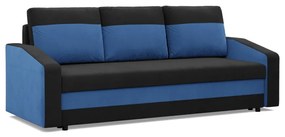 Hewlet kanapéágy, szövet anyag, bonell töltet, fekete - kék