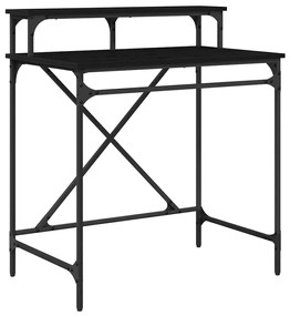 vidaXL Asztal Fekete tölgy 80 x 50 x 90 cm Faanyag