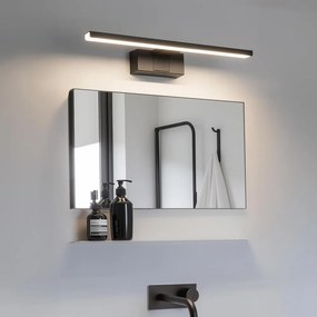 Aigostar - LED fürdőszobai tükörvilágítás LED/8W/230V 4000K 40 cm IP44 fekete