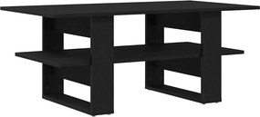 vidaXL Dohányzóasztal Fekete tölgy 102 x 55 x 42 cm Faanyag
