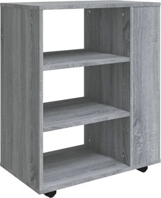 vidaXL szürke sonoma színű szerelt fa kerekes szekrény 60 x 35 x 75 cm