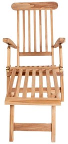 Arrecife napozó szék teak fából, állítható háttámlával