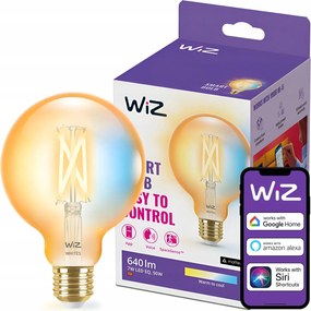 Led izzó E27 G95 7W 50W Filament Borostyán Smart WiFi Alkalmazás WiZ