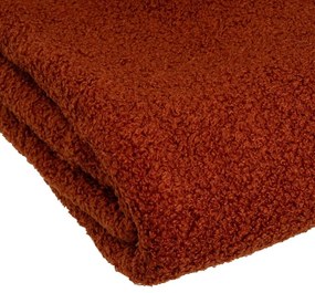 Téglavörös sherpa takaró 130x160 cm Sherpa Bouclé – Casa Selección