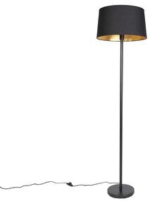 Okos állólámpa fekete fekete árnyékolóval 45 cm, Wi-Fi-vel, A60 - Simplo