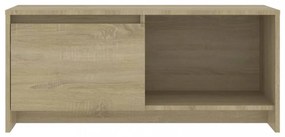 sonoma tölgy színű szerelt fa TV-szekrény 90x35x40 cm