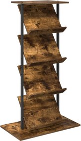 vidaXL Magazin állvány Füstölt tölgy 68 x 40 x 123.5 cm Faanyag