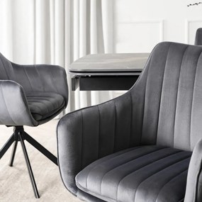 Szürke Bársony Forgószék MUMBAI 2