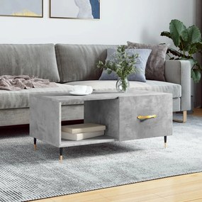 Betonszürke szerelt fa dohányzóasztal 90 x 50 x 40 cm