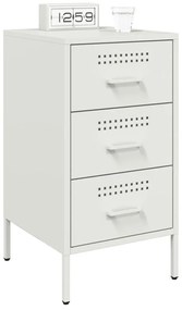 2 db fehér acél éjjeliszekrény 36 x 39 x 68 cm