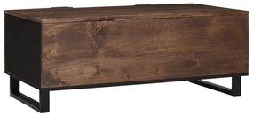 dohányzóasztal - 100x54x40 cm, tömör és kompozit fa.