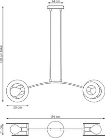 Emibig modern skandináv függeszték skiva fehér emi1410/2