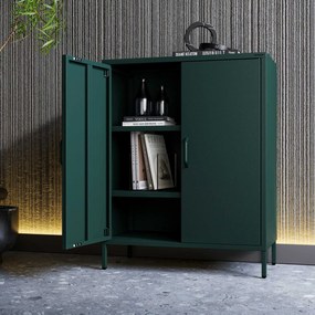 Szafka z półkami VITO, 800 x 1015 x 400 mm, Modern: butelkowa zieleń