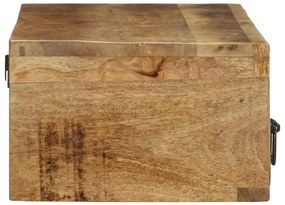 tömör nyers mangófa falra szerelhető TV-szekrény 100x30x19 cm