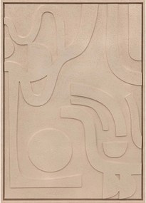 3D Kép Keretben 50 x 70 cm Falra Hálószoba Nappaliba Barna Függőleges