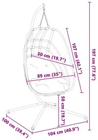 antracitszürke acél függő kagylószék állvánnyal