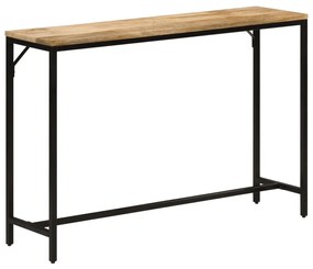 tömör nyers mangófa és vas tálalóasztal 110 x 30 x 75 cm