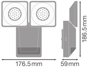 Ledvance - LED Kültéri fali lámpa érzékelővel SPOT 2xLED/8W/230V IP55