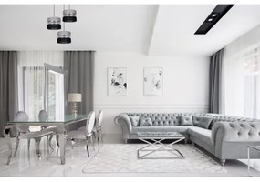 Csillár zsinóron CORAL 3xE27/60W/230V fekete/szürke/króm átm. 45 cm