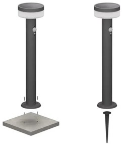 LED napelemes lámpa szenzorral LED/2W/3,7V 1200 mAh IP44 50 cm