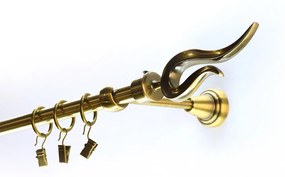 Egysoros fém karnis szett antik arany violó