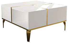 Dohányzóasztal Nirvana - White, Gold