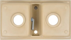 Tia szögletes két medencés gránit mosogató bézs