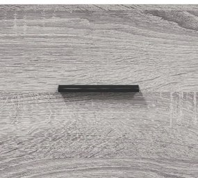 szürke sonoma színű szerelt fa tálalószekrény 100 x 36 x 60 cm