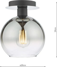 Dar Lighting modern mennyezeti lámpa lycia matt fekete darlyc0122
