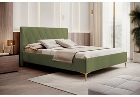 Franciaágy 160 cm Tikka 160  (oliva + arany). 1099424