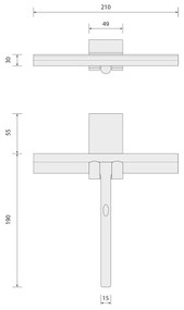 POLYSAN 72825.11 Zuhanykabin-lehúzó, falra szerelhető,, matt fehér