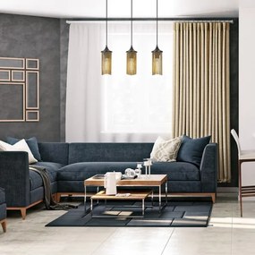 Rabalux 72153 - Csillár zsinóron ROXAS 3xE27/40W/230V