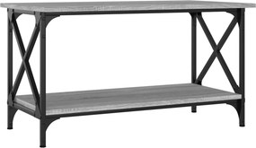 vidaXL szürke sonoma szerelt fa és vas dohányzóasztal 80 x 45 x 45 cm