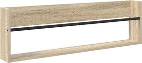 vidaXL Magazin állvány polcokkal Sonoma tölgy 100 x 12 x 30 cm Faanyag