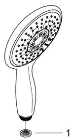 GROHE 26107000 - VITALIO RAIN 130 mm kézi zuhany, fényes króm