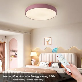 Brilagi - dimmelhető LED mennyezeti lámpa POOL LED/60W/230V 3000-6000K 50 cm rózsaszín+Távirányító
