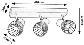 Rabalux 73003 - ABERAMA 3xE14/10W/230V spotlámpa