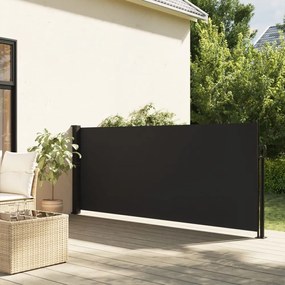 fekete kihúzható oldalsó napellenző 140 x 300 cm