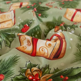 Mikroszálas ágyneműhuzat CHRISTMAS PRESENTS zöld Ágyneműhuzat mérete: 70 x 90 cm | 140 x 200 cm