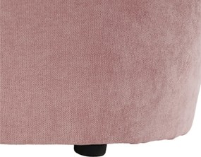 Klub fotel puffal, rózsaszín, ROSE