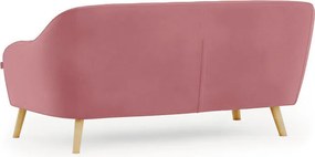 Púderrózsaszín 3 személyes kanapé CORANTI VELVET