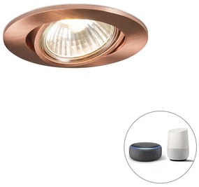 Okos beépíthető reflektor réz színben, dönthető, Wifi-vel, GU10 - Cisco