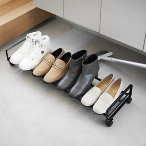 Fekete fém cipőtartó állvány 83,5x14,5x27,5 cm Tower – YAMAZAKI