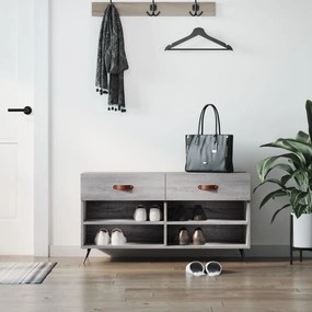 szürke sonoma színű szerelt fa cipőpolc 102 x 35 x 55 cm