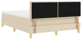 Box Spring Ágy Matraccal Krém 140x200 cm Szövet